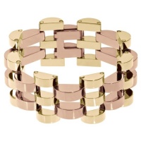 Michael Kors MKJ1888931 Women's Open Deco Link Two Tone Stainless Steel Bracelet Jewelry Michael Kors MKJ1888931 Women's Open Deco Link Two Tone Stainless Steel Bracelet Jewelry
