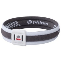 Phiten Titanium Bracelet X30 Edge, White / Gray, 7.5 Inch Phiten Titanium Bracelet X30 Edge, White / Gray, 7.5 Inch