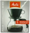 Melitta Coffee Maker, 6 Cup Pour-Over Brewer with Glass Carafe, 1-Count