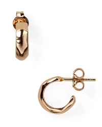 Delicate hoops from Gorjana boast serious style with a slight, hammered design. Sized-right for day or night, this is a pair you'll reach for time and again. Delicate hoops from Gorjana boast serious style with a slight, hammered design. Sized-right for day or night, this is a pair you'll reach for time and again.