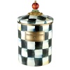 MacKenzie-Childs Courtly Check Enamel Canister - Medium 5 dia., 5.75 tall