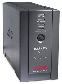 APC BACK-UPS CS BK500BLK 500VA/300W UPS System APC BACK-UPS CS BK500BLK 500VA/300W UPS System