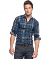 Need a change of pace for your plaid? Pair this shirt from INC International Concepts with your best denim for a look that exudes casual cool.