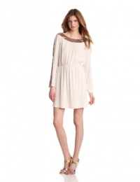 BCBGMAXAZRIA Women's Marcel Boatneck Long Sleeve Dress, Canvas, X-Small BCBGMAXAZRIA Women's Marcel Boatneck Long Sleeve Dress, Canvas, X-Small