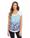 Lucky Brand Women's Dip Dye Applique Tee