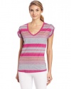 Calvin Klein Performance Women's Multi-Color Stripe Tee