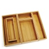 Lipper International Stackable Bamboo Organization Boxes, Set of 5