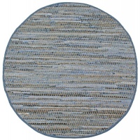 Blue Jeans Denim & Hemp 5x5' Round Rug Blue Jeans Denim & Hemp 5x5' Round Rug