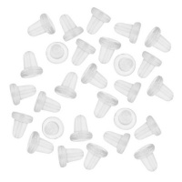 Beadaholique 144-Piece Clear Rubber Bullet Clutch Earring Safety Backs Beadaholique 144-Piece Clear Rubber Bullet Clutch Earring Safety Backs