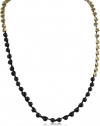 Lucky Brand Black and Gold Color Blocked Necklace