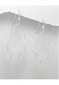 Heart Earrings In Sterling Silver