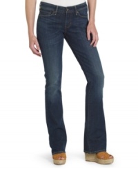Turn heads in these curve-hugging jeans from Levi's. A flattering bootcut leg and slightly faded wash gives them the look of vintage classics! Turn heads in these curve-hugging jeans from Levi's. A flattering bootcut leg and slightly faded wash gives them the look of vintage classics!