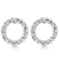 Studio 925 Cubic Zirconia Eternity Sterling Silver Earrings