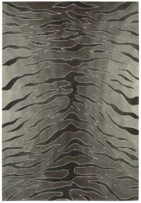 Nourison Rugs Contour Collection CON30 Silver Rectangle 5' x 7'6 Area Rug Nourison Rugs Contour Collection CON30 Silver Rectangle 5' x 7'6 Area Rug