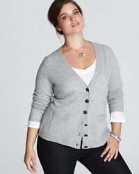 This bejeweled C by Bloomingdale's Plus cashmere cardigan lends glamour and luxury to your every day-a decadent wardrobe addition that defines the season's hautest themes. This bejeweled C by Bloomingdale's Plus cashmere cardigan lends glamour and luxury to your every day-a decadent wardrobe addition that defines the season's hautest themes.