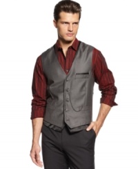 The quintessential third piece. Make sure to slip into this INC International Concepts vest for a dapper finishing touch. The quintessential third piece. Make sure to slip into this INC International Concepts vest for a dapper finishing touch.