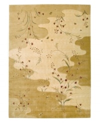 Quiet and graceful, this enticing rug brings beauty to any room of your home. Displaying slender vines with soft, red flowers blossoming beside a still river stream, this cotton piece offers remarkable style and softness for your splendid new living space. Quiet and graceful, this enticing rug brings beauty to any room of your home. Displaying slender vines with soft, red flowers blossoming beside a still river stream, this cotton piece offers remarkable style and softness for your splendid new living space.