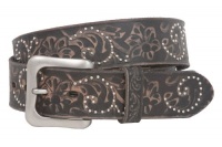 Snap On 1 1/2 Soft Hand Vintage Cowhide Full Grain Leather Floral Embossed Rive Snap On 1 1/2 Soft Hand Vintage Cowhide Full Grain Leather Floral Embossed Rive