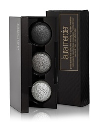 Dress up your holiday look this season with Laura Mercier's Petite Baked Eye Color Trio – Wet/Dry. Featuring three Baked Eye Colors in a range of shimmering shades, this petite and portable palette is the perfect way to take your look from day to night. For an even wash of color, apply dry, or for more vibrant shimmer, simply dampen the brush with water and apply wet. Dress up your holiday look this season with Laura Mercier's Petite Baked Eye Color Trio – Wet/Dry. Featuring three Baked Eye Colors in a range of shimmering shades, this petite and portable palette is the perfect way to take your look from day to night. For an even wash of color, apply dry, or for more vibrant shimmer, simply dampen the brush with water and apply wet.