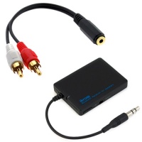 iKross Bluetooth Audio Music Streaming Receiver With 3.5mm Stereo Output + 6 Inch Gold Plated 3.5mm Female to 2 RCA Male Y-Cable for LG Intuition,Apple iPhone 4, 4S, 3G, 3G S; HTC Evo 4G, Sensation 4G, Droid Incredible, Desire, ThunderBolt (Incredible HD iKross Bluetooth Audio Music Streaming Receiver With 3.5mm Stereo Output + 6 Inch Gold Plated 3.5mm Female to 2 RCA Male Y-Cable for LG Intuition,Apple iPhone 4, 4S, 3G, 3G S; HTC Evo 4G, Sensation 4G, Droid Incredible, Desire, ThunderBolt (Incredible HD