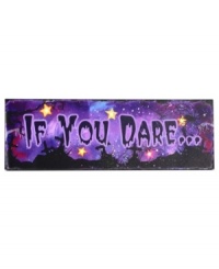 Put a fright in children and adults alike with this creepy sign, perfect for the entryway to a haunted house, depicting the phrase: If you Dare. (Clearance) Put a fright in children and adults alike with this creepy sign, perfect for the entryway to a haunted house, depicting the phrase: If you Dare. (Clearance)