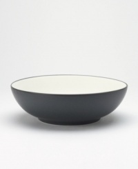 Mix and match these splashes of color for a tabletop with endless possibility! The modern coupe shape and two-tone hues mean this round vegetable bowl will bring life to any décor. Select pieces in your favorite shades to create a customized dinnerware collection. Mix and match these splashes of color for a tabletop with endless possibility! The modern coupe shape and two-tone hues mean this round vegetable bowl will bring life to any décor. Select pieces in your favorite shades to create a customized dinnerware collection.
