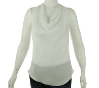 Michael Kors Sleeveless Cowl Neck Shirt White Large