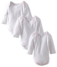 Spasilk 100% Cotton Long Sleeve Lap Shoulder 3-Pack Bodysuit Spasilk 100% Cotton Long Sleeve Lap Shoulder 3-Pack Bodysuit