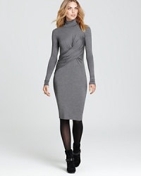 Grecian-inspired draping adds a touch of unexpected glamour to this striking statement maker--this elegant Theory dress is the one you'll reach for over and over again. Grecian-inspired draping adds a touch of unexpected glamour to this striking statement maker--this elegant Theory dress is the one you'll reach for over and over again.