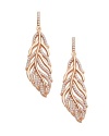 You'll flock to these luxe pave feather earrings glittering with cubic zirconia in a rich 18k rose gold vermeil setting.