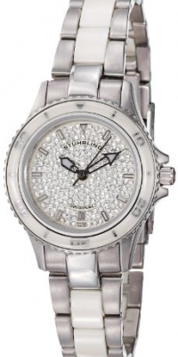 Stuhrling Original Women's 250.12EP2 Leisure Ceramic Astera Swiss Made Quartz Date Swarovski Crystal Two Tone White Watch Stuhrling Original Women's 250.12EP2 Leisure Ceramic Astera Swiss Made Quartz Date Swarovski Crystal Two Tone White Watch