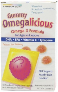 Rainbow Light Gummy Omegalicious, 30 - 4 Count Packets, 120 Total Rainbow Light Gummy Omegalicious, 30 - 4 Count Packets, 120 Total