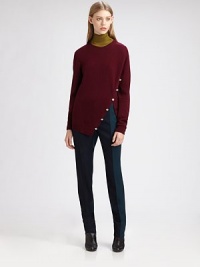A sparkling diagonal row of jeweled buttons dresses up this knit cashmere style.Rib-knit crewneck, cuffs and hemAsymmetrical jeweled button closuresCashmereDry cleanMade in Italy of imported fabricModel shown is 5'9 (175cm) wearing US size Small. A sparkling diagonal row of jeweled buttons dresses up this knit cashmere style.Rib-knit crewneck, cuffs and hemAsymmetrical jeweled button closuresCashmereDry cleanMade in Italy of imported fabricModel shown is 5'9 (175cm) wearing US size Small.