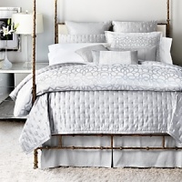 Clean and crisp, this bedskirt complements the Hudson Park Luxe Modern Lace collection. Clean and crisp, this bedskirt complements the Hudson Park Luxe Modern Lace collection.
