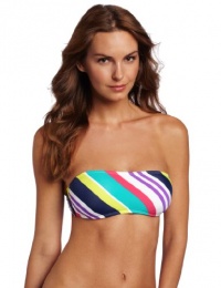 Splendid Women's Carnival Stripe Bandeau Bra, Multi, Large Splendid Women's Carnival Stripe Bandeau Bra, Multi, Large
