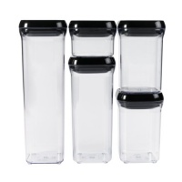 Oxo Good Grips 5-piece Pop Container Set, Black Lids Oxo Good Grips 5-piece Pop Container Set, Black Lids