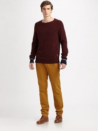 Crisp, cool cotton in a flawless, straight-leg fit makes this richly-hued chino an exciting complement to your off-duty wardrobe.Flat-front styleSide slash, back welt pocketsInseam, about 34CottonMachine washImported Crisp, cool cotton in a flawless, straight-leg fit makes this richly-hued chino an exciting complement to your off-duty wardrobe.Flat-front styleSide slash, back welt pocketsInseam, about 34CottonMachine washImported