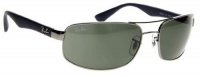 Ray Ban Sunglasses RB3445 107 Gunmetal/Crystal Green 61mm Ray Ban Sunglasses RB3445 107 Gunmetal/Crystal Green 61mm