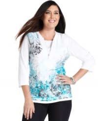 Polished weekend wear starts with Style&co.Sport's layered look plus size hoodie-- just add your fave causal bottoms. Polished weekend wear starts with Style&co.Sport's layered look plus size hoodie-- just add your fave causal bottoms.