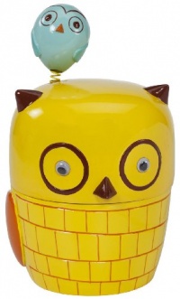 Give a Hoot OWL Jar W/lid Storage Retro Bath Decor Woodland Creature Give a Hoot OWL Jar W/lid Storage Retro Bath Decor Woodland Creature