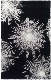 Safavieh Soho Collection Explosions Handmade New Zealand Wool Area Rug, 2-Feet by 3-Feet, Black and White Safavieh Soho Collection Explosions Handmade New Zealand Wool Area Rug, 2-Feet by 3-Feet, Black and White