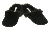 Charter Club Women's Casual Slip-on Velour Faux Fur Trim Clog House Shoes Slippers (Large, Black) Charter Club Women's Casual Slip-on Velour Faux Fur Trim Clog House Shoes Slippers (Large, Black)