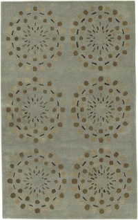 Surya Bombay 5-Feet by 8-Feet 100-Percent New Zealand Wool Hand Tufted Area Rug