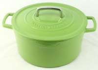 Green Enameled Cast Iron 6 Qt. Round Dutch Oven Casserole Green Enameled Cast Iron 6 Qt. Round Dutch Oven Casserole