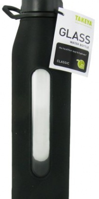 Takeya USA - Classic Glass Water Bottle Black - 22 oz. Takeya USA - Classic Glass Water Bottle Black - 22 oz.