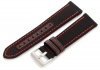Hadley-Roma Men's MSM848RQ 220 22-mm Black Genuine 'Kevlar' with Red Stitching Watch Strap