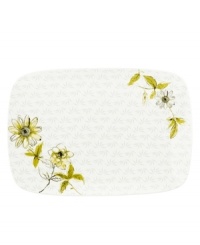 Artsy florals and funky dot designs collide on the eclectic and dreamy Watercolors Citrus hors devours tray from Lenox Simply Fine. A sleek silhouette and sophisticated palette of gray, white and olive create a fresh, modern look for casual meals. (Clearance) Artsy florals and funky dot designs collide on the eclectic and dreamy Watercolors Citrus hors devours tray from Lenox Simply Fine. A sleek silhouette and sophisticated palette of gray, white and olive create a fresh, modern look for casual meals. (Clearance)