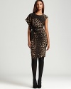 In forever-chic leopard print, this Lafayette 148 New York dress enlivens your executive style with a modern, asymmetric silhouette. Tame the exotic piece with classic pumps.