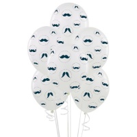 Little Man Mustache Latex Balloons (6) Little Man Mustache Latex Balloons (6)