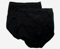 Bali Women's Light Control Everyday Smoothing Seamless 2 PK Brief X419, Black, Large Bali Women's Light Control Everyday Smoothing Seamless 2 PK Brief X419, Black, Large